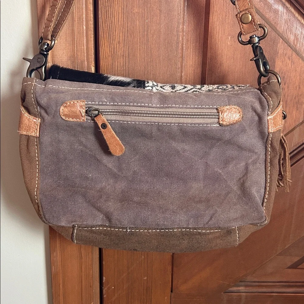 Myra Bag Rug & Hairon Flap Up-cycled
Canvas Purse - Picture 3 of 7